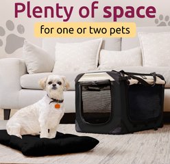 PetLuv Premium Soft-Sided Cat & Dog Carrier, Black, Large slide 2 of 9