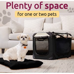 PetLuv Premium Soft-Sided Cat & Dog Carrier, Black, Large