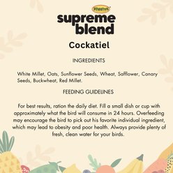 Higgins Supreme Seed Cockatiel Food, 50-lb bag slide 2 of 5