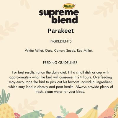 Show full view: Higgins Supreme Seed Parakeet Food, 50-lb bag slide 4 of 5