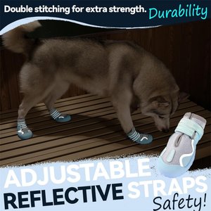 Furmate All-Weather Dog Boots, Blue, 4 count, 11 to 23-lbs