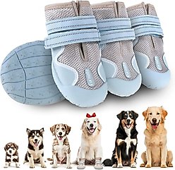 Furmate All-Weather Dog Boots, Blue, 11 to 23-lbs