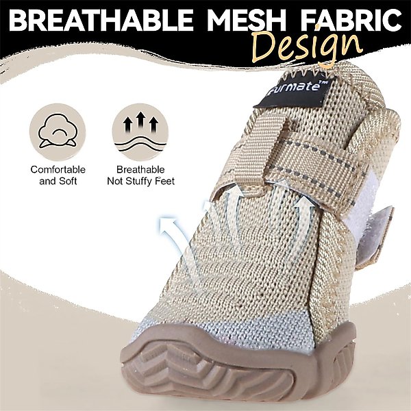 Show full view: Furmate All-Weather Dog Boots, Beige, 10 to 11-lbs slide 4 of 7