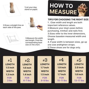 Furmate All-Weather Dog Boots, Beige, 13 to 17-lbs