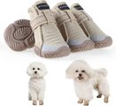 Furmate All-Weather Dog Boots, Beige, 13 to 17-lbs