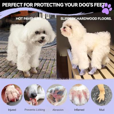Show full view: Furmate All-Weather Dog Boots, Purple, 10 to 11-lbs slide 5 of 7