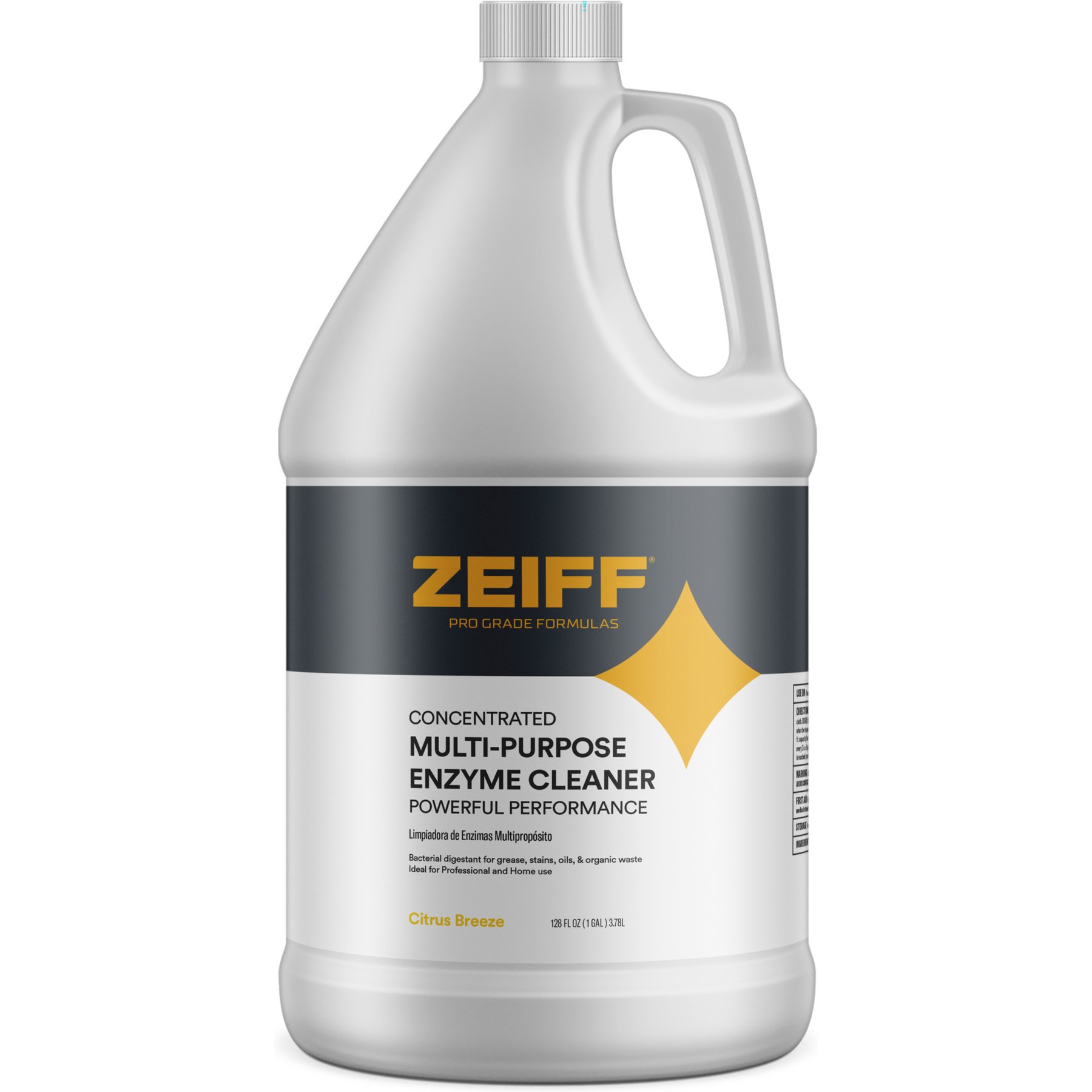 Zeiff Pro-Grade Multi-Purpose Probiotic Enzyme Cleaner, Citrus, 1-gal bottle, 1 count