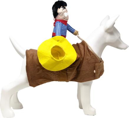 Show full view: Pet Life Yeepaw Cowboy Holiday Dog Costume, X-Small slide 2 of 6