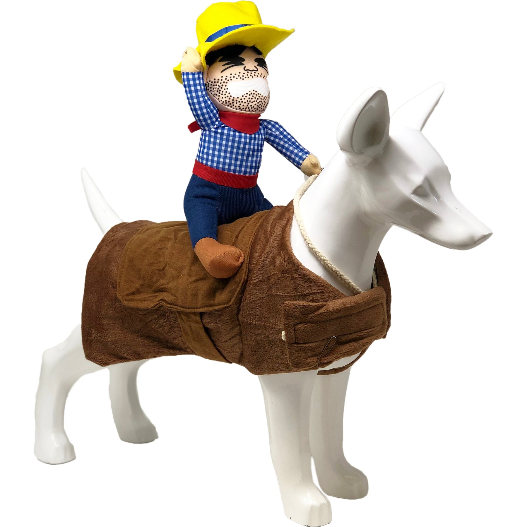 Pet Life Yeepaw Cowboy Holiday Dog Costume, Small