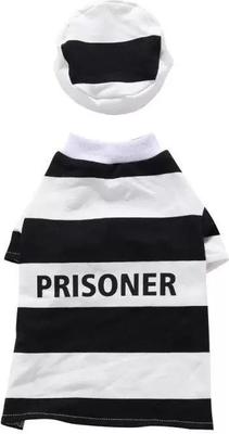 Show full view: Pet Life Striped Retro Inmate Prisoner Dog Costume Uniform, Small slide 5 of 7