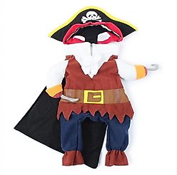 Pet Life Captain Snuggles Pirate Dog Costume Uniform, Small slide 2 of 6