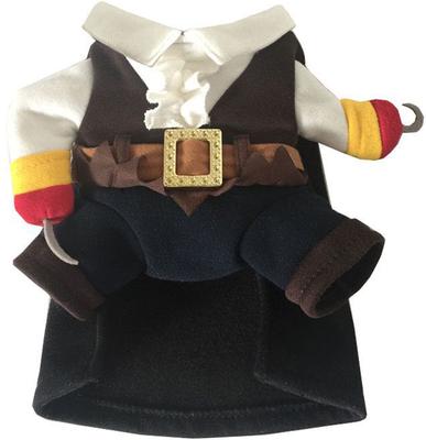 Show full view: Pet Life Captain Snuggles Pirate Dog Costume Uniform, Small slide 4 of 6