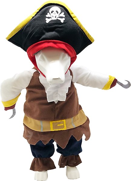 Show full view: Pet Life Captain Snuggles Pirate Dog Costume Uniform, Small slide 1 of 6
