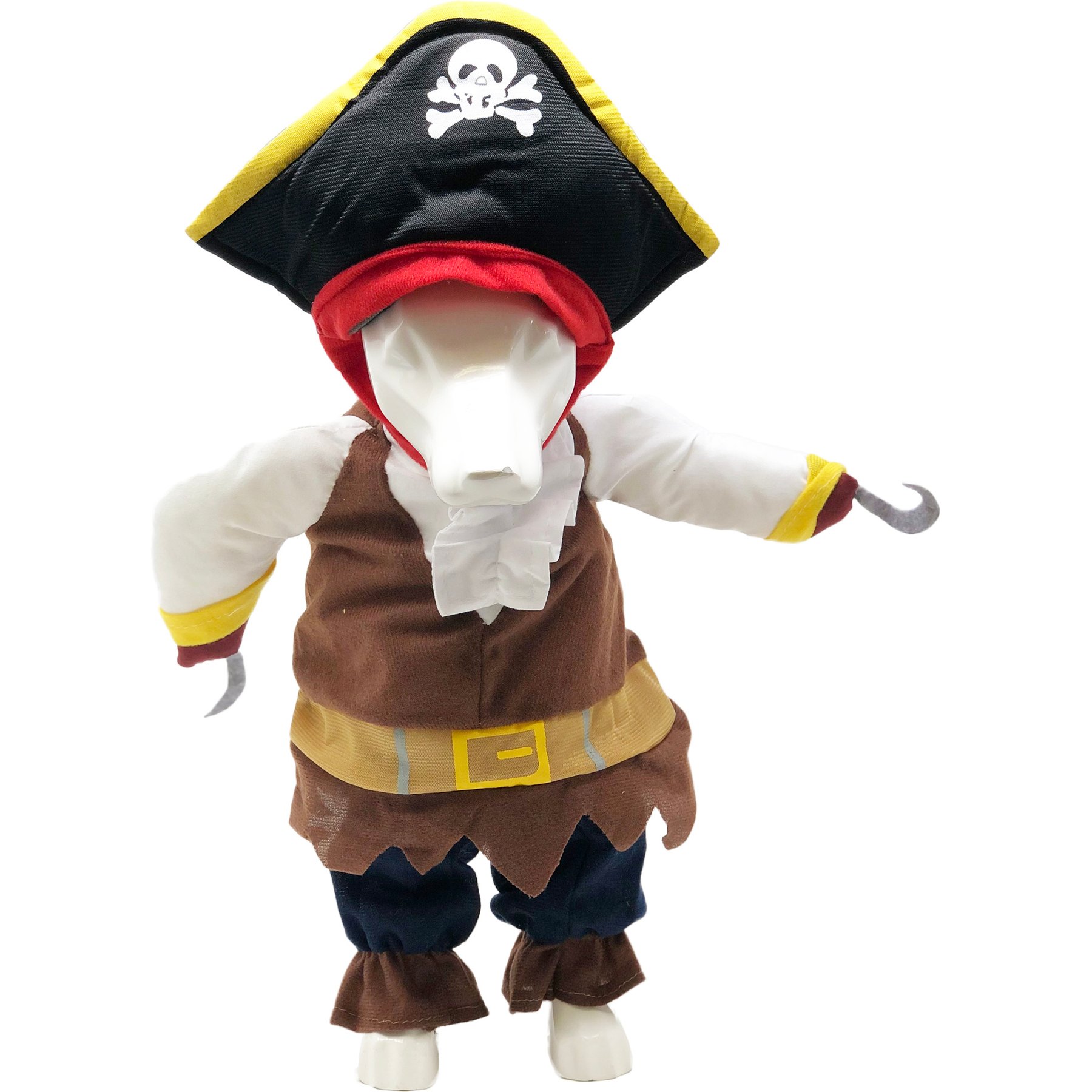 Pet Life Captain Snuggles Pirate Dog Costume Uniform, Medium