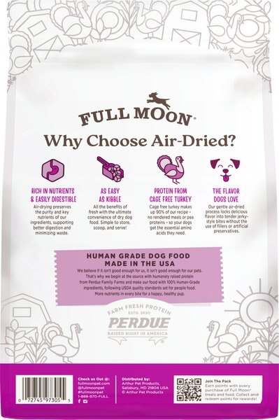 Full Moon Pure Protein Turkey Recipe Air Dried Dog Food
