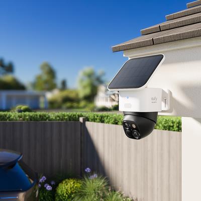 Show full view: Eufy SoloCam S340 Outdoor Solar-Powered Wi-Fi Dog Camera, White/Black slide 8 of 10