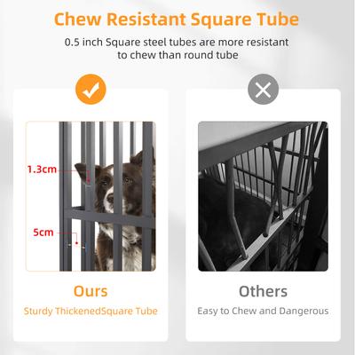 Show full view: BingoPaw Heavy Duty Stackable Metal Dog Kennel, Black, Large slide 7 of 11