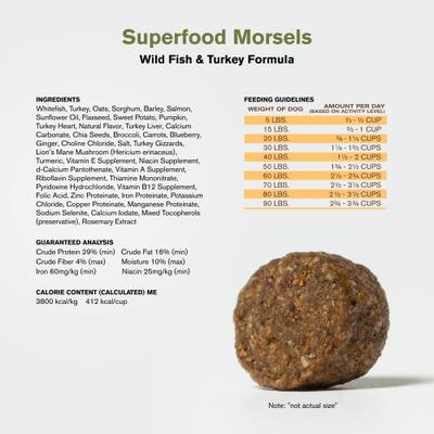 Show full view: Badlands Ranch Superfood Complete Raw Coated Morsels Wild Fish Dry Dog Food, 10-lb bag slide 8 of 9