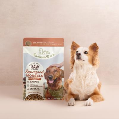 Show full view: Badlands Ranch Superfood Complete Raw Coated Morsels Wild Fish Dry Dog Food, 10-lb bag slide 5 of 9