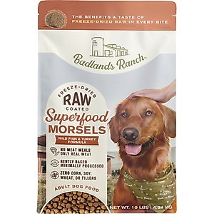 Badlands Ranch Superfood Complete Raw Coated Morsels Wild Fish Dry Dog Food, 10-lb bag