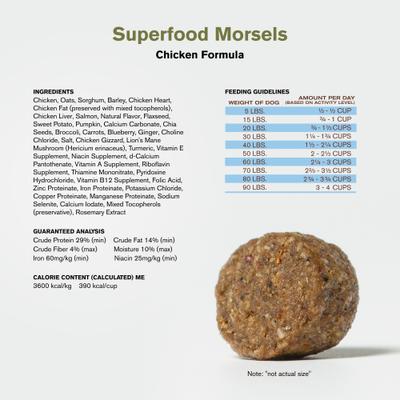 Show full view: Badlands Ranch Superfood Complete Raw Coated Morsels Chicken Dry Dog Food, 10-lb bag slide 8 of 9