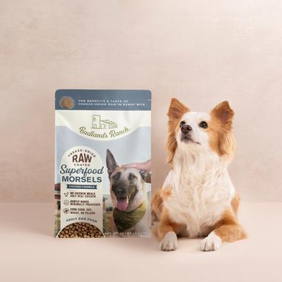 Show full view: Badlands Ranch Superfood Complete Raw Coated Morsels Chicken Dry Dog Food, 10-lb bag slide 5 of 9