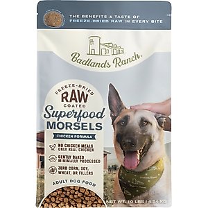 Badlands Ranch Superfood Complete Raw Coated Morsels Chicken Dry Dog Food, 10-lb bag