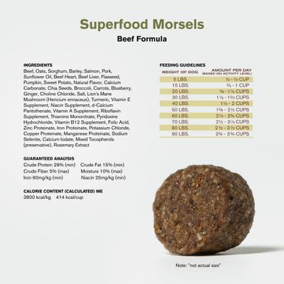 Show full view: Badlands Ranch Superfood Complete Raw Coated Morsels Beef Dry Dog Food, 10-lb bag slide 10 of 11