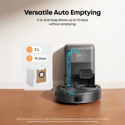 Show full view: Eufy Omni E28, E25 & E20 Robotic Vacuum Dust Bags, 3 count slide 4 of 5