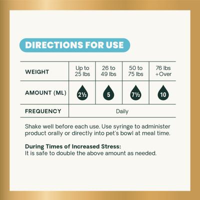Show full view: VetriScience Veterinary Strength Calm & Confident Composure Pro Liquid Calming Supplement for Dogs & Cats, 8-fl oz bottle slide 10 of 10