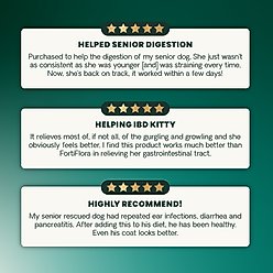 VetriScience Veterinary Strength Gut Health Entero Flora Pro Powder Digestive Supplement for Dogs & Cats, 60-g jar slide 2 of 9