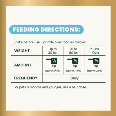 Show full view: VetriScience Veterinary Strength Gut Health Entero Flora Pro Powder Digestive Supplement for Dogs & Cats, 60-g jar slide 10 of 11