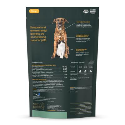 Show full view: VetriScience Veterinary Strength Allergy & Itch Support Derma Strength Pro Duck Flavored Soft Chew Allergy Supplement for Cats & Dogs, 90 count slide 10 of 10
