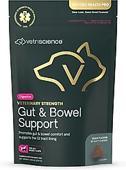 VetriScience Veterinary Strength Gut & Bowel Support Entero Health Pro Duck Flavored Soft Chew Digestive Supplement for Dogs, 60 count