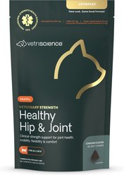 VetriScience Veterinary Strength Healthy Hip & Joint VetriFlex Chicken Flavored Soft Chew Joint Supplement for Cats, 60 count