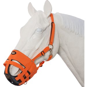 Tough1 Easy Breathe Horse Grazing Muzzle, Orange, Mini