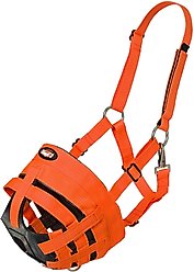 Tough1 Easy Breathe Horse Grazing Muzzle, Orange, Pony