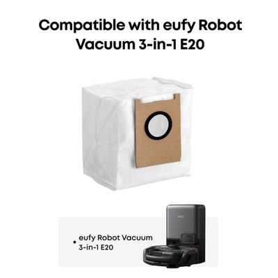 Show full view: Eufy Omni E28, E25 & E20 Robotic Vacuum Dust Bags, 3 count slide 5 of 5