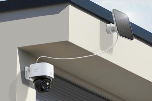 Show full view: Eufy SoloCam S340 Outdoor Solar-Powered Wi-Fi Dog Camera, White/Black slide 9 of 10