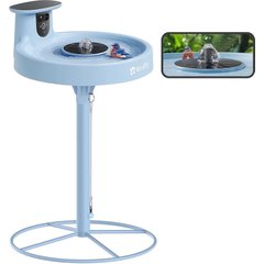 Birdfy Solar Powered Smart Bird Bath with Camera, Blue