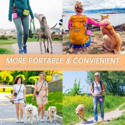 Show full view: LESOTC Portable Dog Water Bottle Dispenser, Pink, 28-oz slide 6 of 8