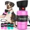 Show in main carousel: LESOTC Portable Dog Water Bottle Dispenser, Pink, 28-oz slide 1 of 8