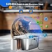 Show in main carousel: PetNF Stainless Steel Dog Water Fountain with 4 Filters, 3-gal slide 4 of 8