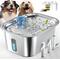 Show in main carousel: PetNF Stainless Steel Dog Water Fountain with 4 Filters, 3-gal slide 2 of 8