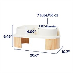Frisco Elevated Ceramic Splash Guard Double Diner, Large: 7 cup slide 2 of 7
