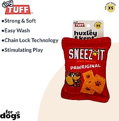 Huxley & Kent Tiny Tuff Sneez-It Dog Toy, Red/Orange, One Size slide 2 of 6