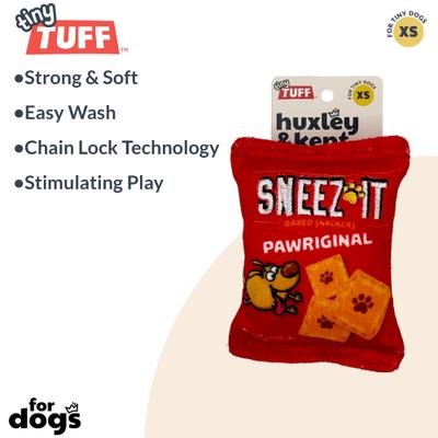 Show full view: Huxley & Kent Tiny Tuff Sneez-It Dog Toy, Red/Orange, One Size slide 3 of 7