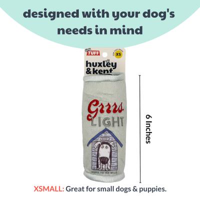 Show full view: Huxley & Kent Tiny Tuff Grrrs Light Dog Toy, Gray, One Size slide 3 of 5