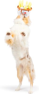 Show full view: Huxley & Kent Power Plush Poutine Dog Toy, White/Yellow/Brown, Large slide 8 of 8