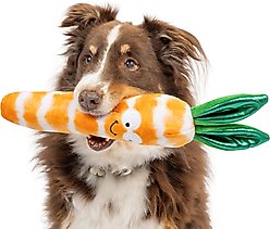 Huxley & Kent Fetchies Sweet Carrot Dog Toy, Orange/Green, Small slide 2 of 9